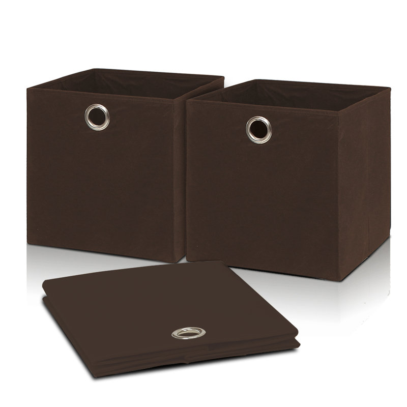 Rebrilliant Fabric Decorative Bin, Espresso