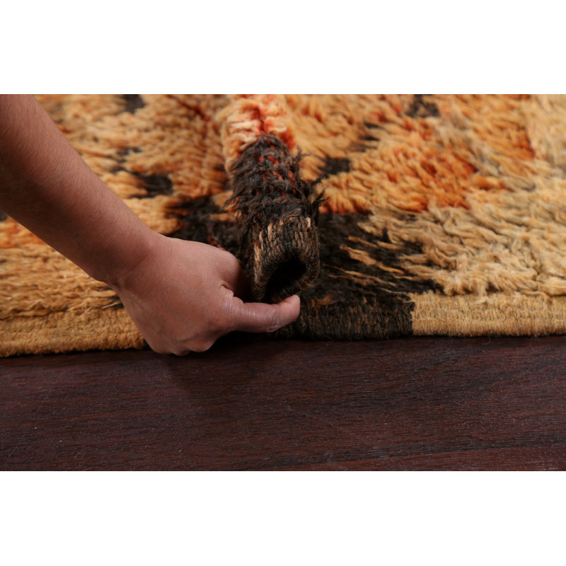 Tapis marocain en laine Trellis noué à la main 5 x 10