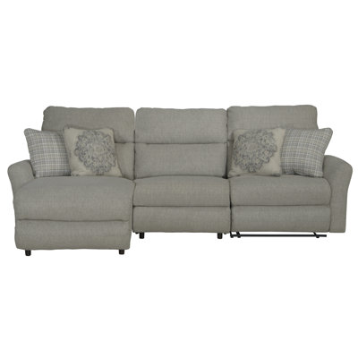 3 - Piece Power Reclining Sectional with 1 Lay-Back Chaise and 1 Lay-Flat Recliner