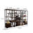 124.41"Brown walnut wood solid Chinese-style display stand