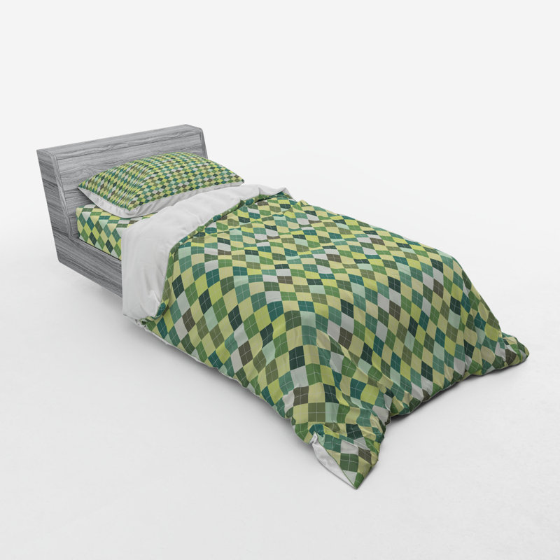 Ensemble de housse de couette écossais, Housse de couette simple + 6 pièces supplémentai