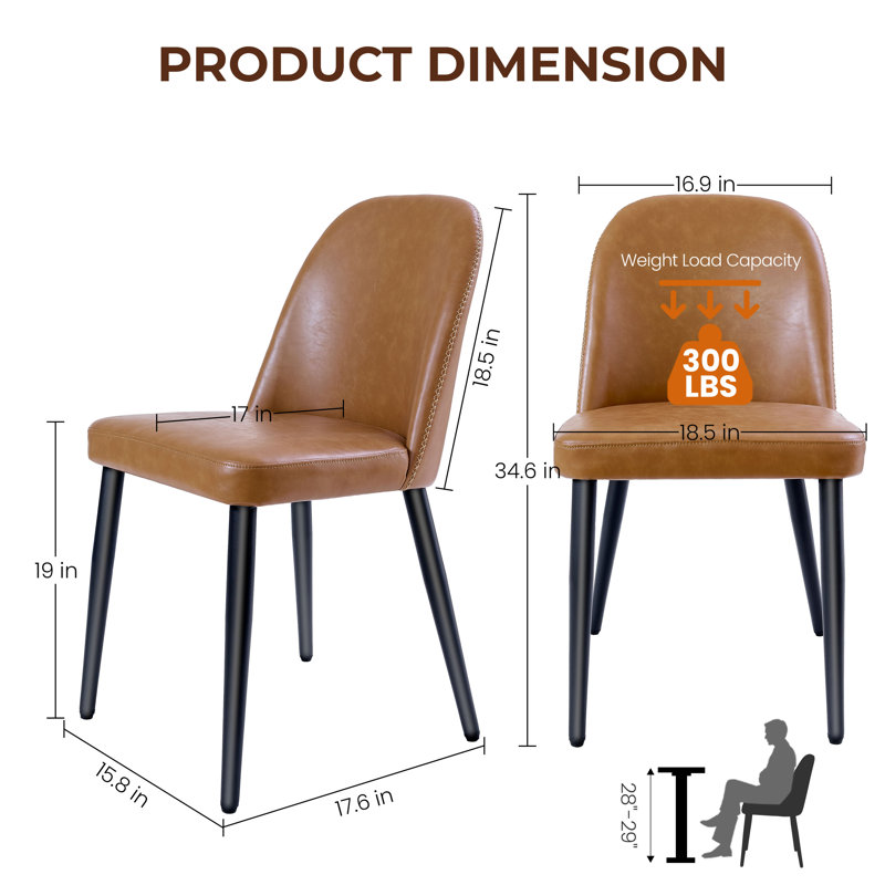 Chaise Identities avec pieds en métal, Brun, 4