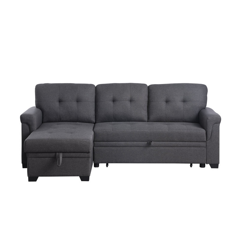 Klotilda Upholstered Sectional Sofa, Sofa Bed, Sofa Sleeper, Pull Out Sofa, Convertible Sofa (chaise can be left or right)
