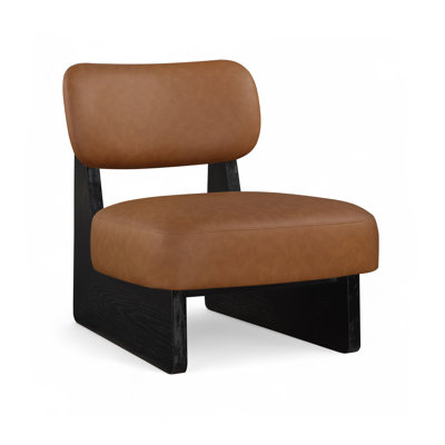Vetra Lystra Vegan Leather Upholstered Accent Chair