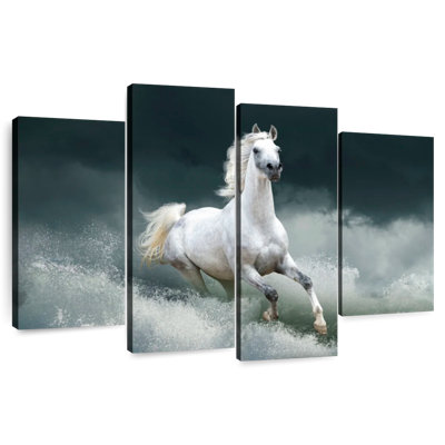 Cheval qui court sur l'eau