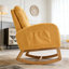 Chaise berçante d'appoint avec repose-pieds en bois d'hévéa à haut dossier-1082436528