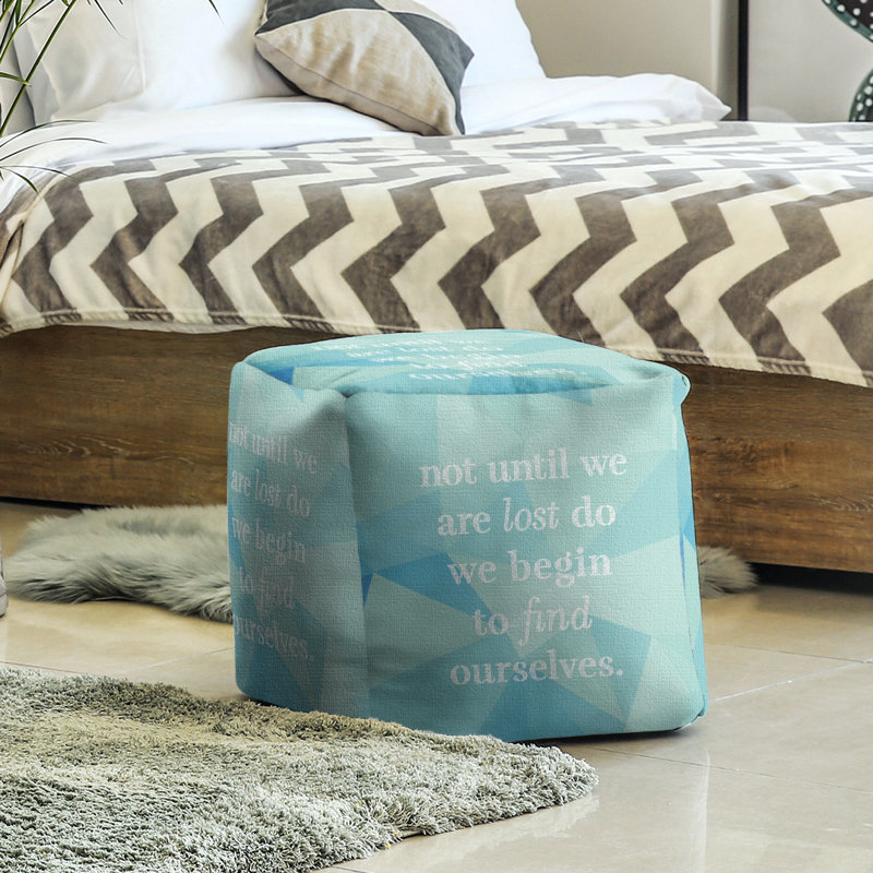 Upholstered Ottoman, Zircon, 13" H x 13" W x 13" D