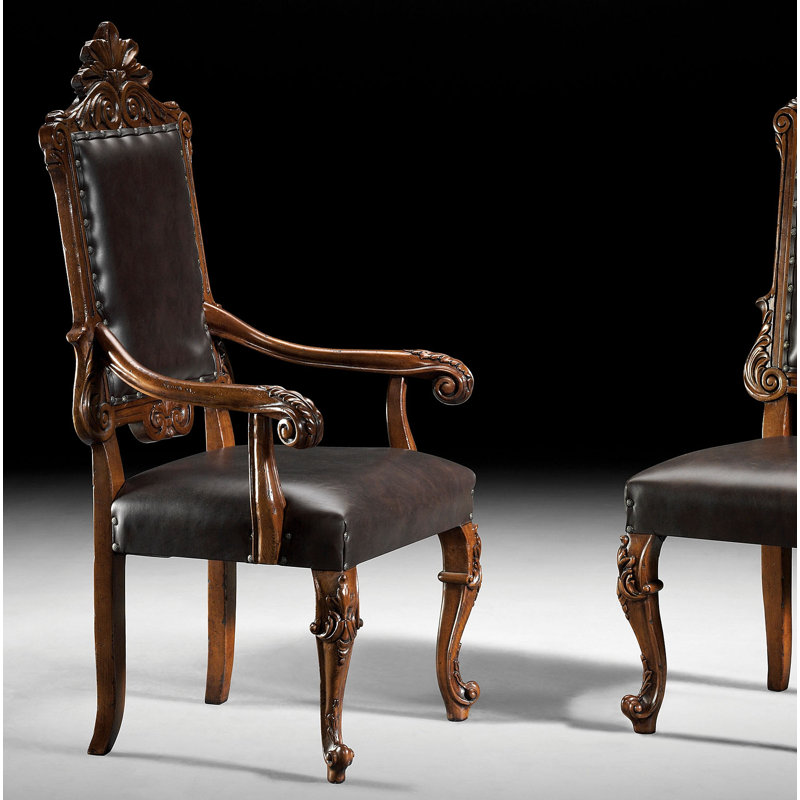 Upholstered Arm Chair in Brown