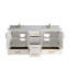 Boston 72 po X P 22 po De salle de bain double en albâtre Quartz gris perle