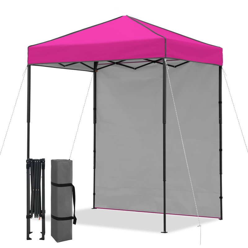 6x4 Canopy Tent, Heavy Duty Pop up Canopy with Sidewall, Pink