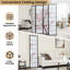 72'' W x 71'' H 4-Panel Solid Wood Folding Room Divider, Privacy Screen Partition for Bedroom, Living Room, Office and Shared Spaces