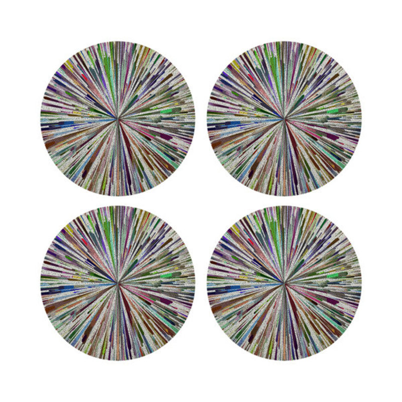 Glass Beads Round Beaded Placemats