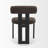 Ardith Curve Open Back Cream Chenille Tripod Frame Dining Chair-686184564-675339554