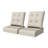 Outdoor 6" Deep Seat Olefin Cushion Set with Water & UV Resistant Cover, 3 Colors Available(2 PCS)-1965196172-1965196177