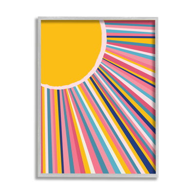 "Bold Iris Sunbeam", formes géométriques abstraites, art mural par Lisa Perry White