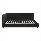 Queen Size Upholstered Tufted Bed Frame, Sofa Bed Frame With Comfortable Backrest And Armrests