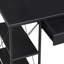 Bureau noir avec tablettes ouvertes et huche-52500787