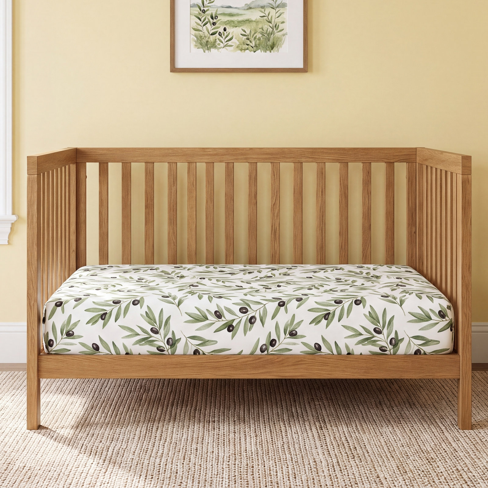 Olive Branches Bassinet Sheet
