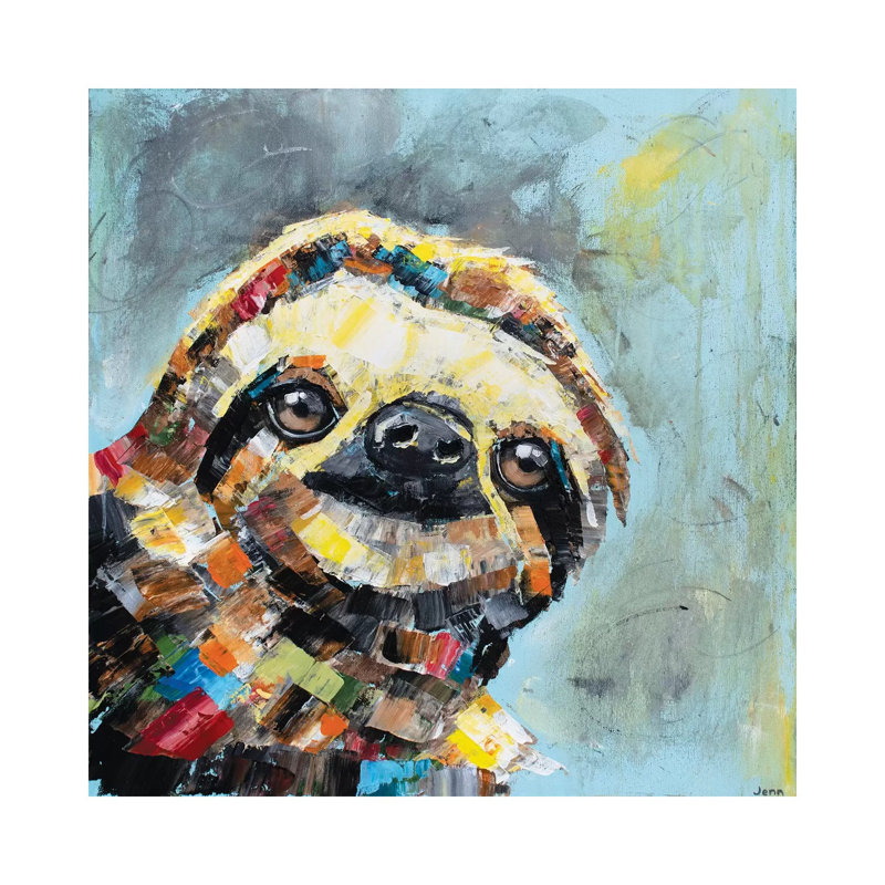 Three-Toed Sloth by Jennifer Seeley - Wrapped Canvas Gallery-Wrapped Canvas Giclée, 30.48cm H x 30.48cm W