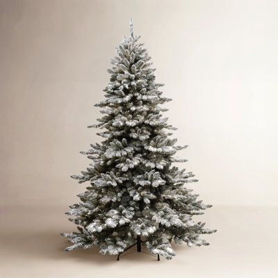9' Frosted Pre-Lit Spruce Christmas Tree
