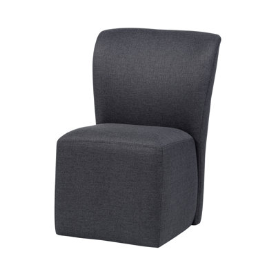 Chaise d'appoint de salle à manger contemporaine 24,4 po, gris anthracite