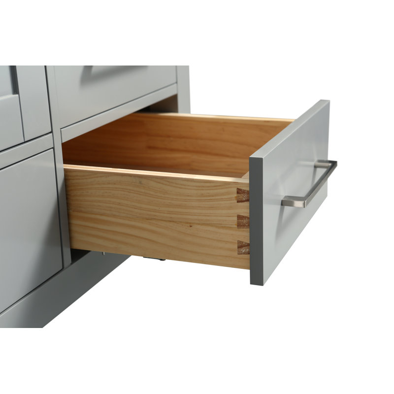 Minnich 60" Single Bathroom Vanity Set, Gray