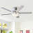 Vaczon 52" 5 - Blade Modern Flush Mount Ceiling Fan with Light Kit and Remote Control
