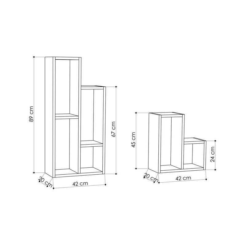 Narriah 89cm H x 84cm W Bookcase, White