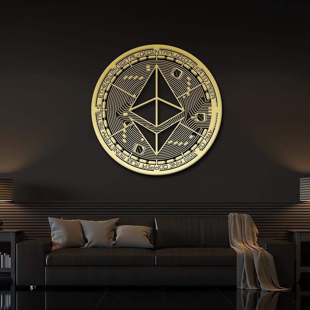 Wanddekoration Kryptowährung Ethereum Coin