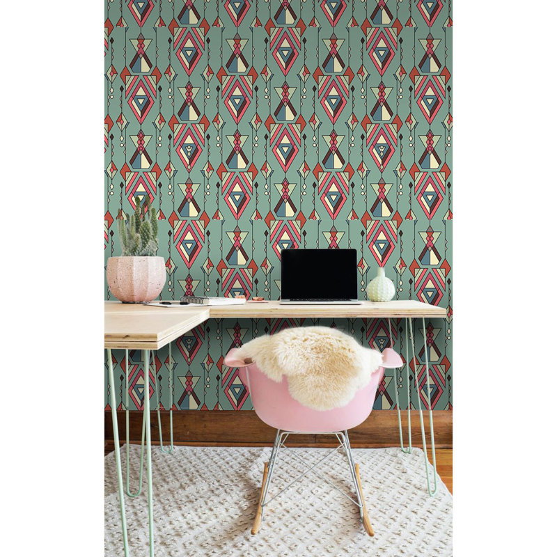 Katlyn Geometric Wallpaper, 208 x 146cm