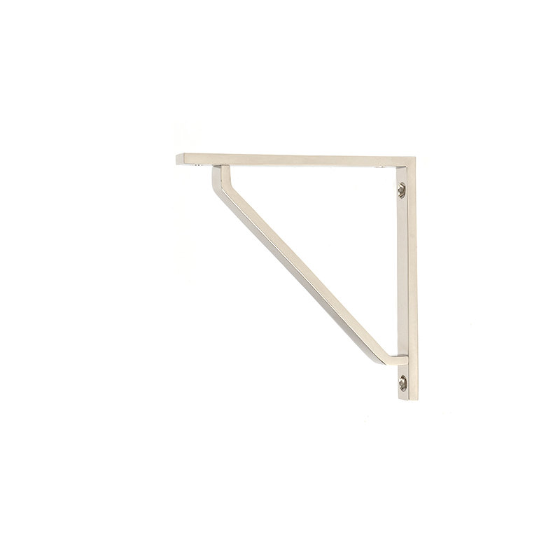 Barton Shelf Bracket, Polished Nickel, 15cm H x 5.9cm W x 1.5cm D