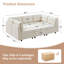 Canapé modulaire rembourré en chenille avec repose-pieds Chenille-120142584