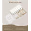 Tablettes flottantes pour le mur, étagères murales métalliques dorées et blanches, étagères pour la cuisine de la chambre à coucher, bibliothèque chic en bois massif et métal, ensemble de 2