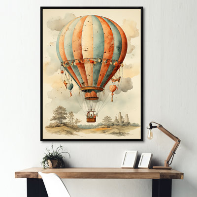 Décoration classique ballon à air chaud I - décoration murale montgolfière