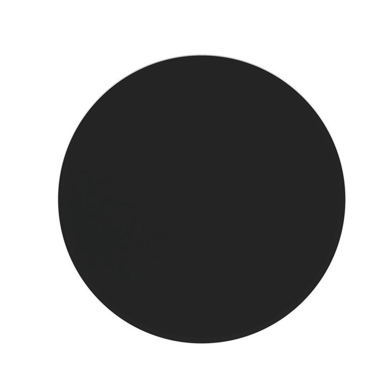 Plateau de table rond en verre trempé de 28 po de 0,8 po d'épaisseur, noir, résistant à l'usure, pour les tables d'hôtel et de bureau
