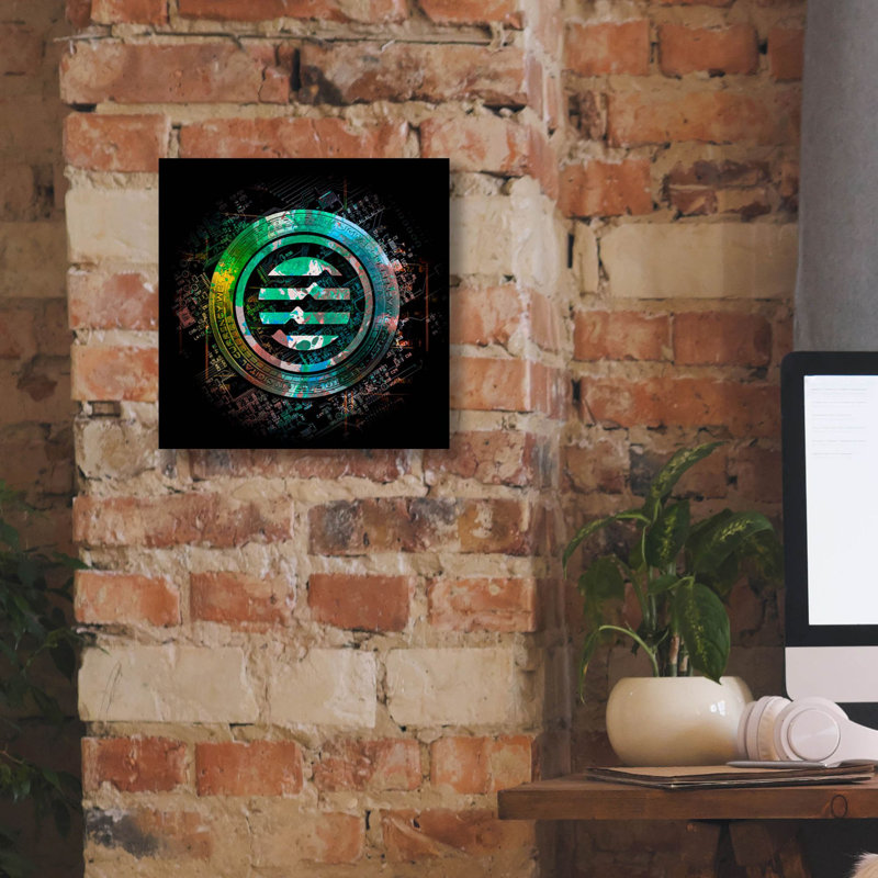 «Aptos Crypto Power» par Epic Portfolio, art mural sur toile, H 12 po x l 12 po x P 0,75 po