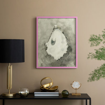 Neutral Oyster Shell III Framed Print - Solid Wood