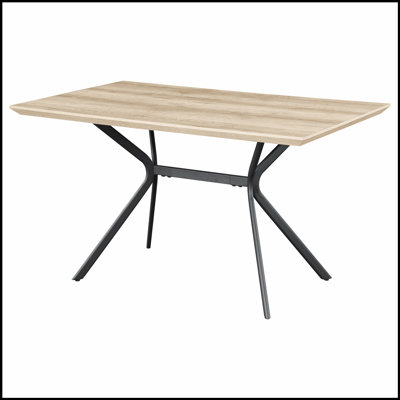 Table de salle à manger Hanover en bois composite brun clair de 53 pouces au design durable et élégant pour les maisons modernes