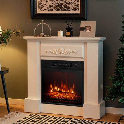 Zachai 32'' W Electric Fireplace with 5000 BTU