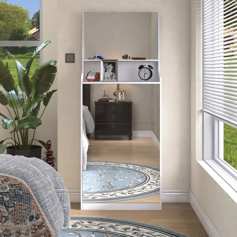 Shoe Cabinet With 3 Mirrors For Entryway