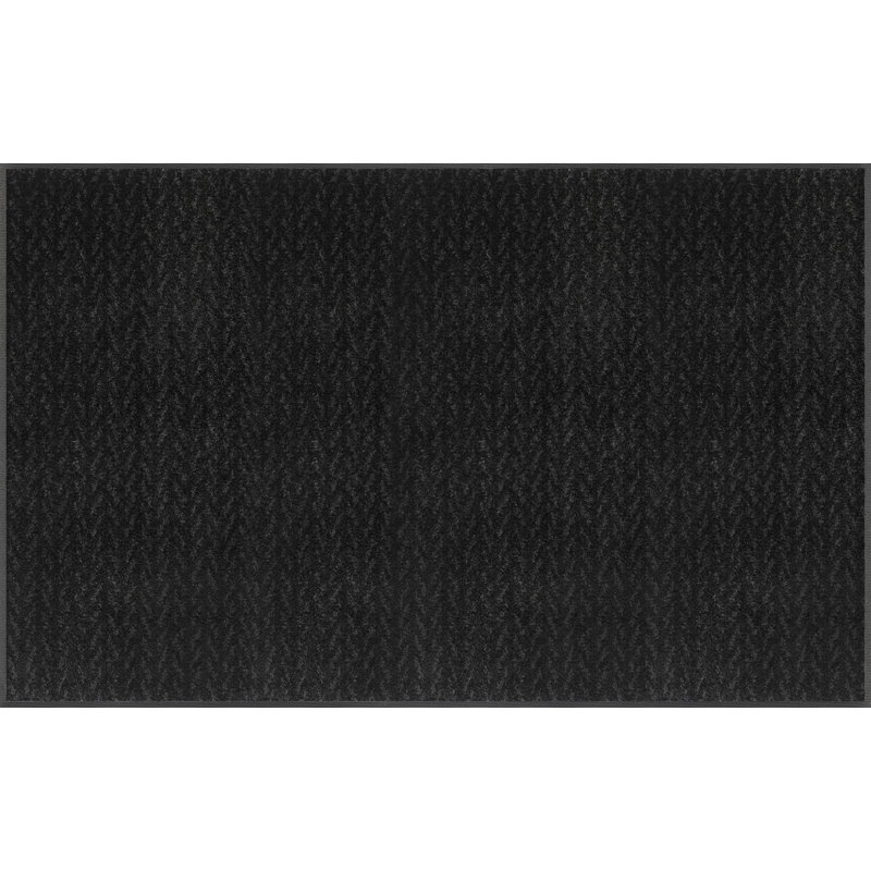 Non-Slip Chevron Indoor / Outdoor Doormat, Charcoal