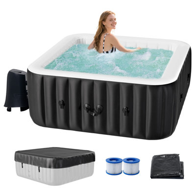 240 gallons Spa 73 po L x 73 po X P 25 po Spa gonflable portable H 4-6 personnes H