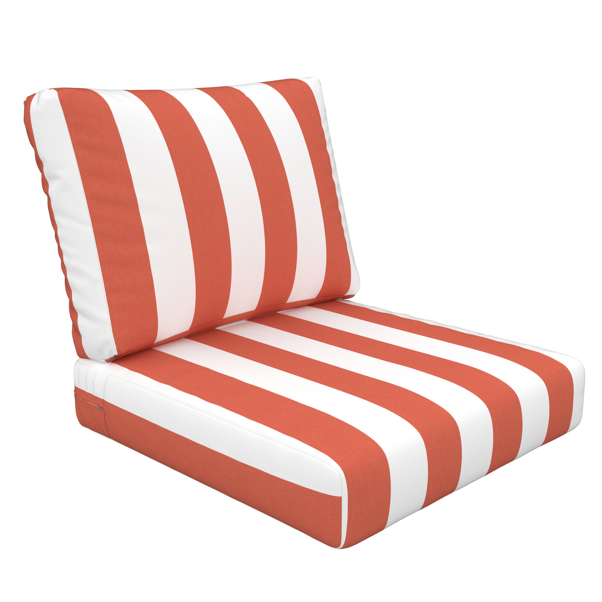 Amala Indoor/Outdoor Sunbrella® Cushion, Sunbrella Refuge Coral, 25" W x 5" D