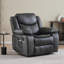 Fauteuil inclinable avec vibrations et chauffage en cuir Air gris-1120891235-1120891244