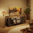 Industrial TV Stand for TVs up to 65 Inch, Rustic Media Console with Mesh Shelves & Cable Holes, Sturdy Entertainment Center for Apartment and Living Room-76543315