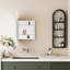 Armoire murale de salle de bain avec cadre en métal - ovale 20 x 34 pouces encastrée avec miroir et tablettes réglables, unité blanche 20,19 x 32,91-601154612-601154614