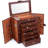 14.2'' H Faux Leather Jewelry Box with Integrated Mirror-549718417