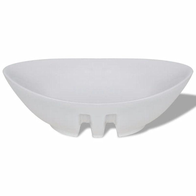 Metro Lane Marinette 590mm L x 385mm W Ceramic Oval Sink, White