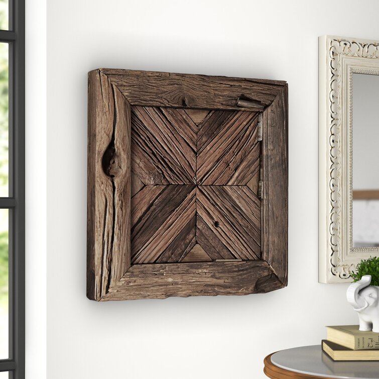 distressed wooden wall art