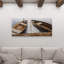 Toile, voilier, bateau, art mural brun